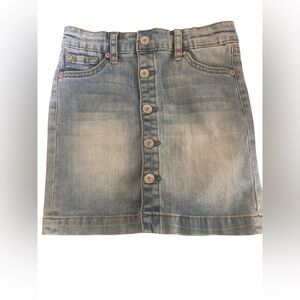 7 For All Mankind Girls Light Blue Button-Front Mini Skirt - Size 5